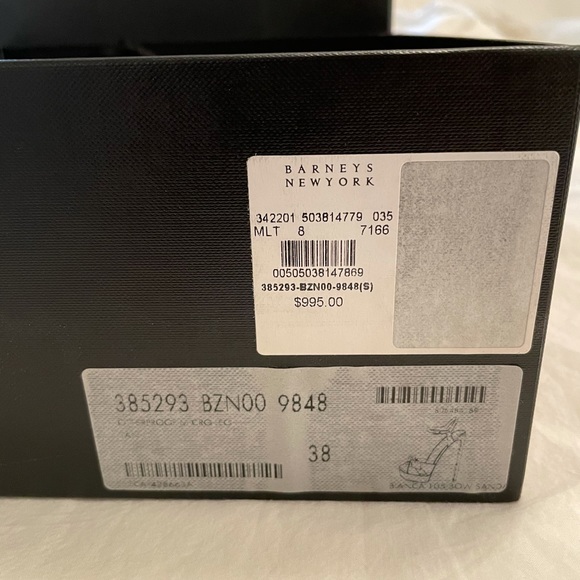 Saint Laurent Bianca Animal Print Platform Sandal in Box - Picture 3 of 8